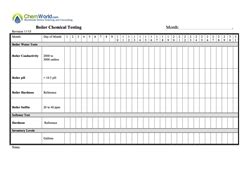 Boiler Testing Log Sheet