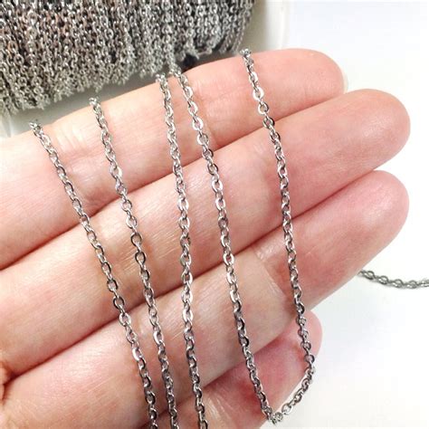 Stainless Steel Chain Bulk Chain Jewelry Making Chain Fine » Petagadget