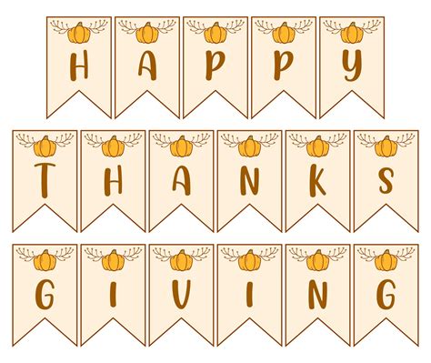 Free Printable Happy Thanksgiving Banner Printable