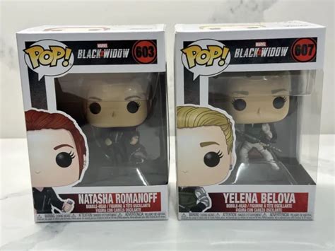 FUNKO POP! MARVEL Black Widow - Yelena Belova #607 & Natasha Romanoff #603 $45.00 - PicClick