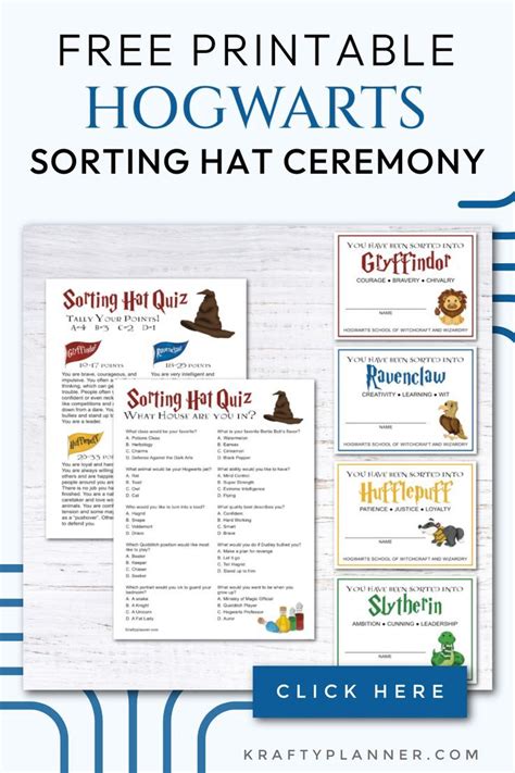 Free printable hogwarts sorting hat ceremony – Artofit