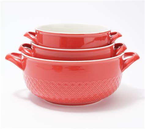 Cook's Essentials Set of 3 Ceramic Bowls with Lids - QVC.com
