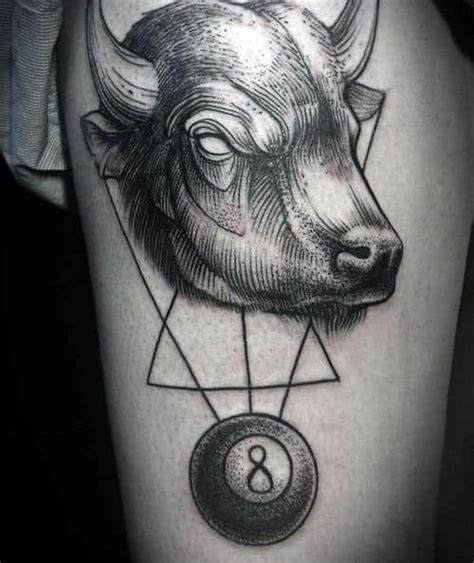 Top 40 Best 8 Ball Tattoo Designs For Men - Billiards Ink Ideas | Bull tattoos, Tattoo designs ...