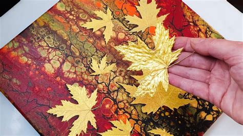 GOLDEN Autumn Leaves Painting Tutorial - Great DIY Seasonal Idea ...