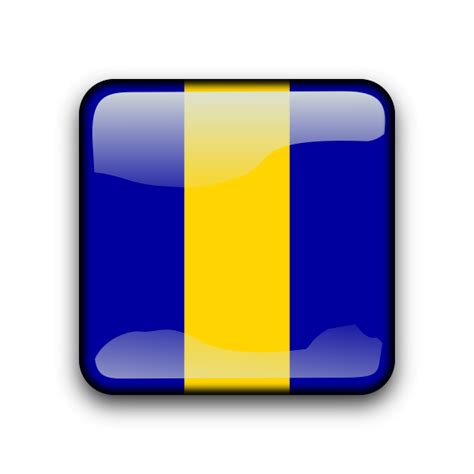 Barbados flag button | Free SVG