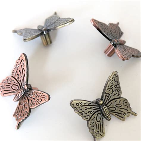 42mm Drawer Pulls Dresser Handles Knobs Butterfly Pulls Retro ...