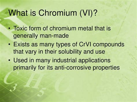 PPT - Hexavalent Chromium Cr (VI) PowerPoint Presentation, free download - ID:190841