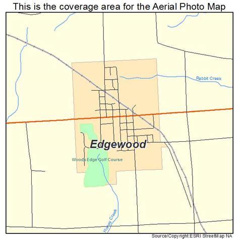 Aerial Photography Map of Edgewood, IA Iowa