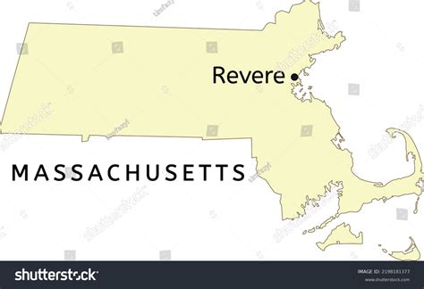 Revere City Location On Massachusetts Map Stock Vector (Royalty Free) 2198181377 | Shutterstock