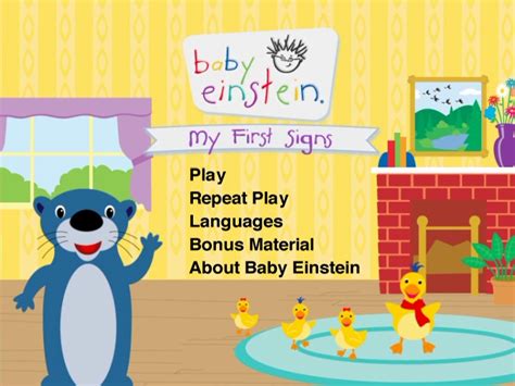 My First Signs DVD Menu | The True Baby Einstein Wiki | Fandom