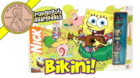 SpongeBob SquarePants Bikini Bottom Beach Party Game B3361, 2003 Mattel Toys - YouTube