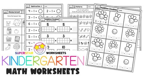 Kindergarten Worksheets - Superstar Worksheets