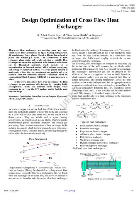 (PDF) Design Optimization of Cross Flow Heat Exchanger - … · Design Optimization of Cross Flow ...