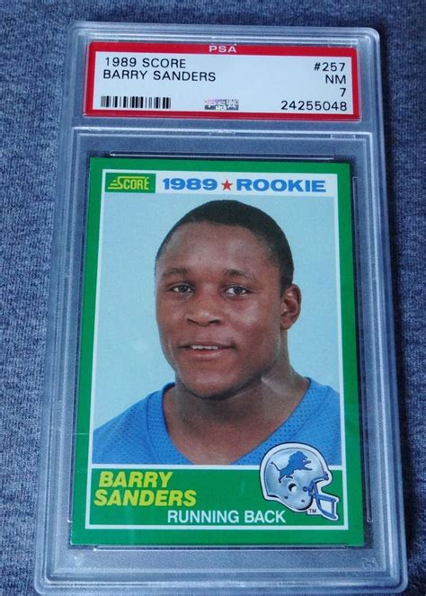 1989 Score #257 Barry Sanders Rookie Card (RC), PSA 7 NM (Near Mint) | Detroit lions football ...