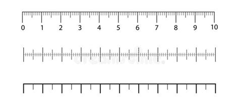 Rulers Inch and Metric Rulers Template. Measuring Tool. Blank Measuring Scale Indicator Stock ...