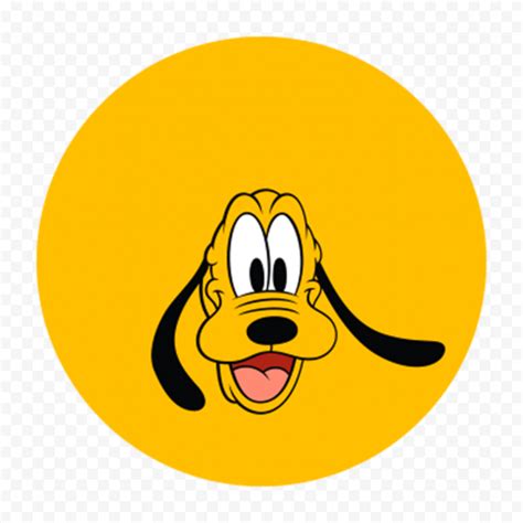 Round Yellow Pluto Mickey Mouse Face Logo PNG | Citypng