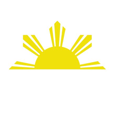 Philippine Half Sun Decal of the Filipino Flag | Filipino Sun Logo ...