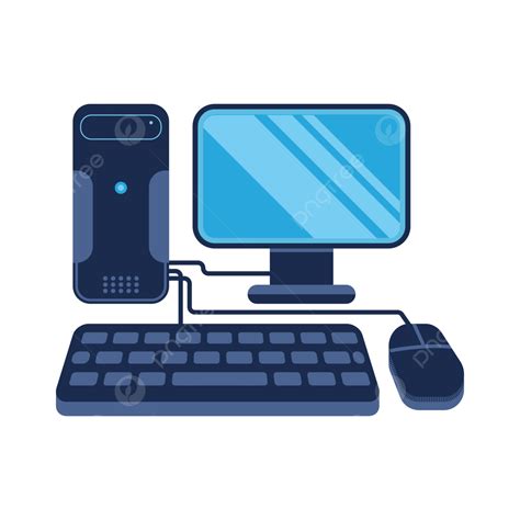 Desktop Pc Vector Hd PNG Images, Desktop Personal Computer For Gaming ...