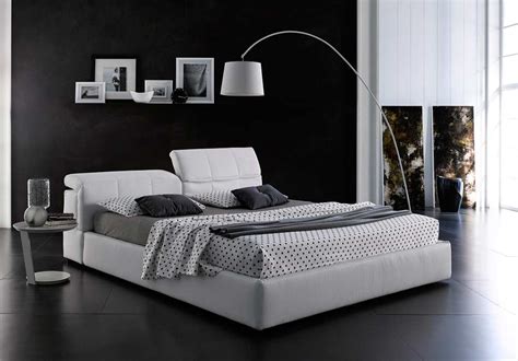 Modern White Platform bed with Storage NJ087 | Contemporary Bedroom