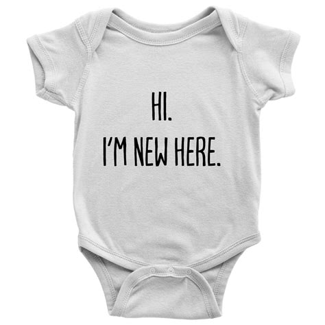 Hi. I'm New Here - Funny Newborn Baby Onesie Pumping Moms, After Baby, Baby Arrival, Pregnant ...