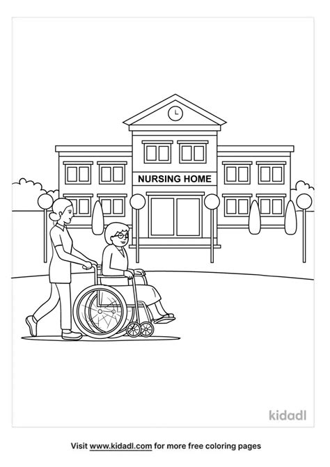 Nursing Home Coloring Page | Kidadl