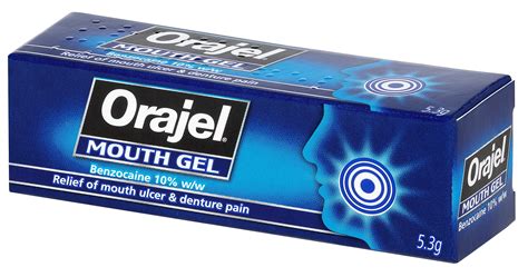 Orajel - Mouth Gel - Relief of mouth ulcer & denture pain - with Benzocaine - 5.3g - Buy Online ...