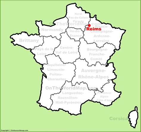 Reims location on the France map - Ontheworldmap.com