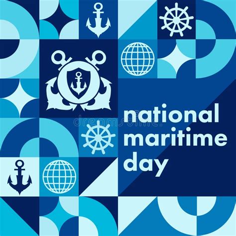 National Maritime Day. Holiday Concept. Template for Background, Banner, Card, Poster with Text ...