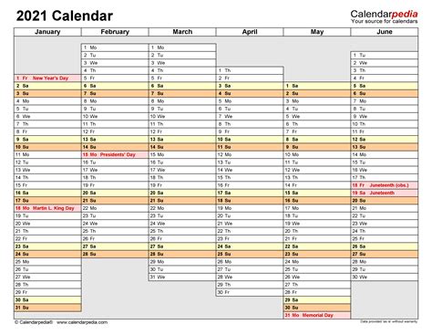 10 Year Printable Planner Calendar Template 2021 | Images and Photos finder