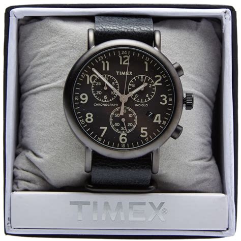 Timex Weekender Chronograph Watch Black & Black | END. (US)