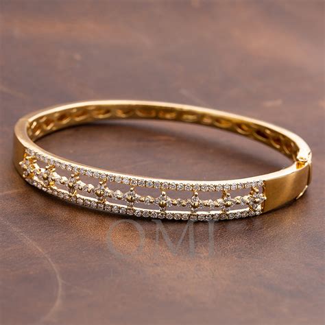 14K Yellow Gold Women's Bracelet With 1.70 CT Diamonds - OMI Jewelry