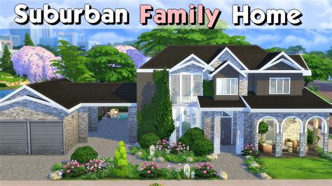 The Sims 4: Speed Build - Suburban Family Home | Sims house design ...