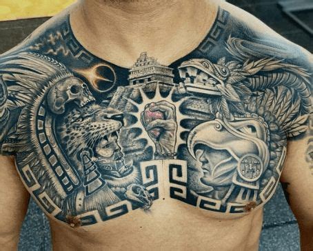 Aztec Chest Tattoos For Men