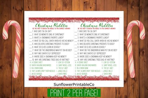 Christmas Riddle Game, Printable, Christmas Game, Kids Game, Christmas Activity - Etsy