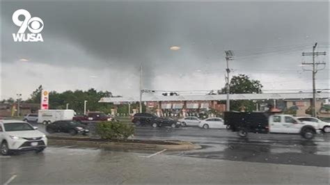 Possible tornado spotted in Edgewater, Md. - YouTube