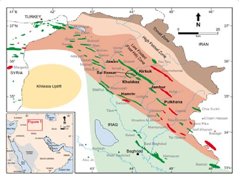 General location map showing oil fields and key wells in Iraq. BAI... | Download Scientific Diagram