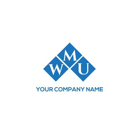 WMU letter logo design on WHITE background. WMU creative initials ...