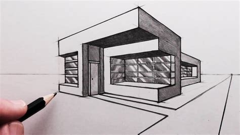 How To Draw A House In Two Point Perspective Modern House