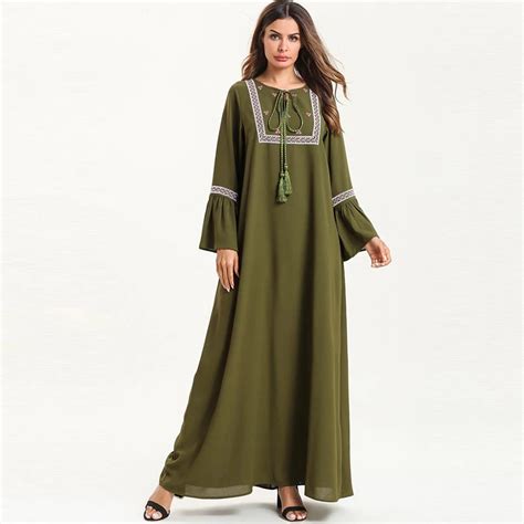 Vestidos Arabic Islamic Maxi Muslim Dress Abaya Caftan Marocain Kaftan Turkey Ramadan Elbise ...