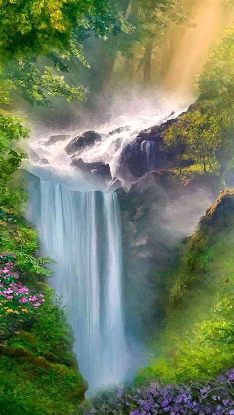 Spring Waterfall Wallpapers - Wallpaper Cave