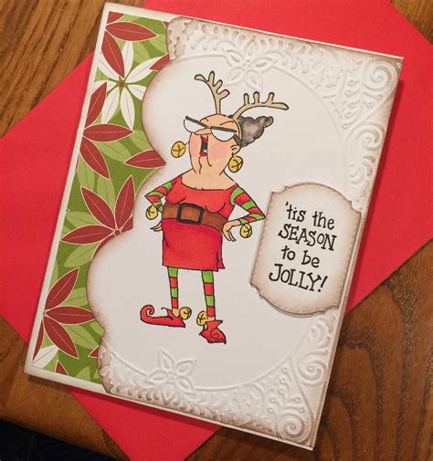 Art Impressions Reindeer Games Christmas Set. Handmade Card. | Cute christmas cards, Art ...