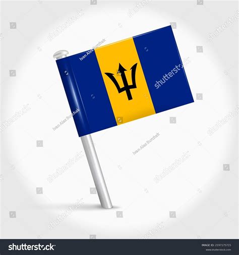 Barbados Map Pin Flag Icon Barbadian Stock Vector (Royalty Free ...