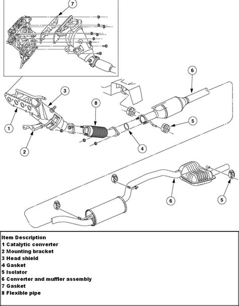 2003 Ford focus exhaust system diagram