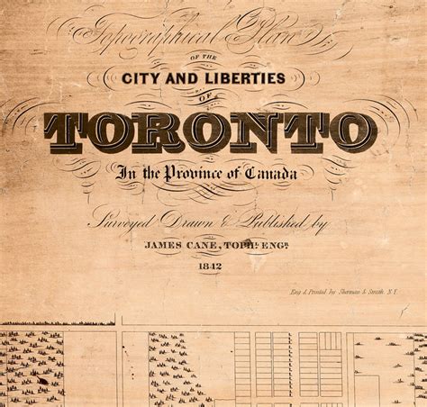 Old Map of Toronto Ontario Canada 1842 Vintage Map Wall Map Print ...