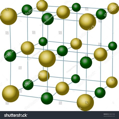 Illustration Sodium Chloride Crystal Structure Stock Vector 50841040 ...