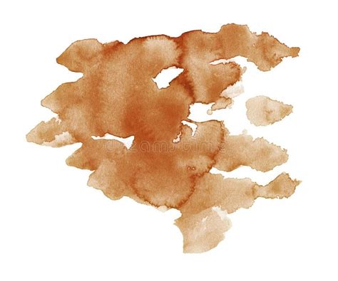 Watery Splash of Brown Watercolor Stock Illustration - Illustration of ...