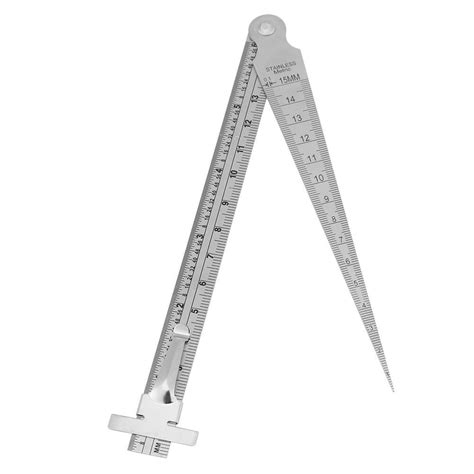 Taper Gage 0-15mm Stainless Steel Hole Gap Depth Welding Inch & Metric ...