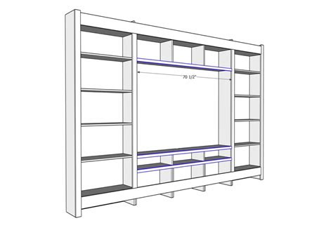 How to Build Media Wall Built-ins - Plank and Pillow