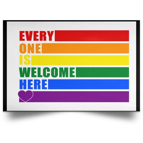 LGBT Pride Every one is welcome here poster, canvas