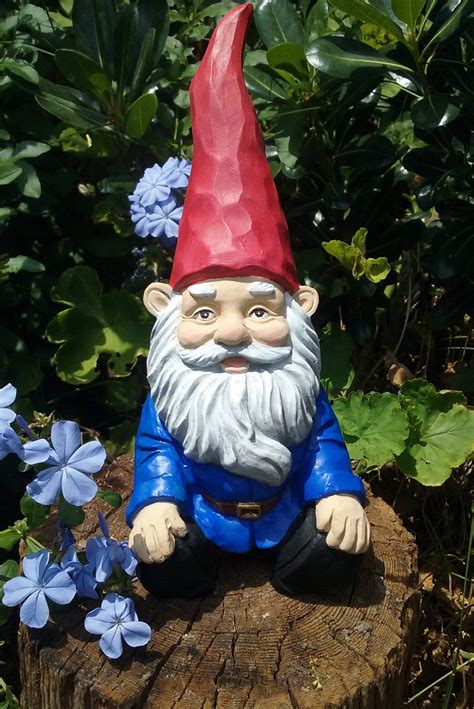 8.5 Inches Tall' Gnome Relaxing Garden Gnome Solid | Etsy Australia